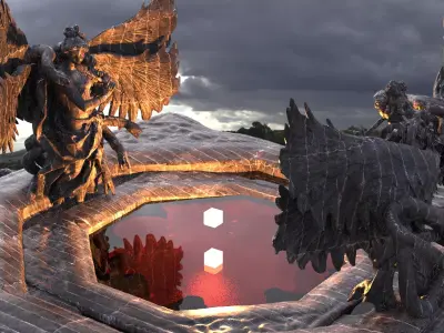 Dark baptism Floor design  3D model