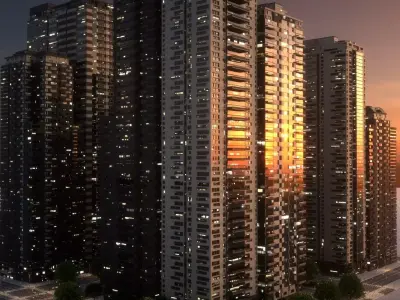 City Block Type B16 3D model