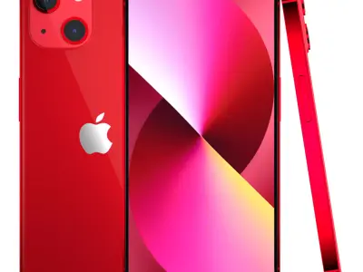 Apple iPhone 13 Red Low-poly 3D model