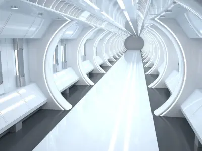 Sci-Fi Futuristic Corridor 3D model buy