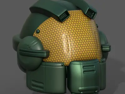 Helmet scifi military futuristic technology fantasy  Low-poly 3D model