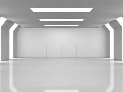 Sci Fi Warehouse 3D model 7