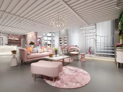 Beauty Salon 3D Scene Collection Low-poly 3D model purchase