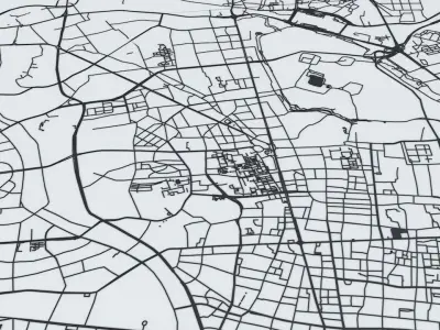 Nanjing Road Network and Streets 3D model