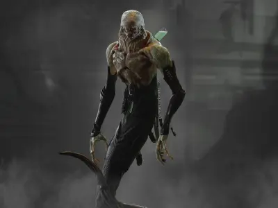 Sci Fi Horror Creature Low-poly 3D model