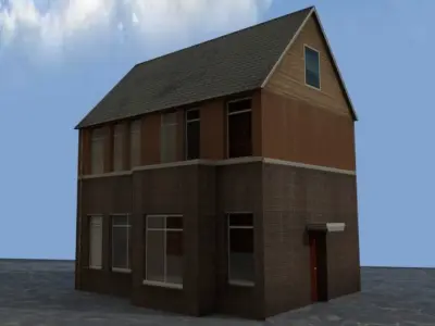City house Low-poly 3D model buy