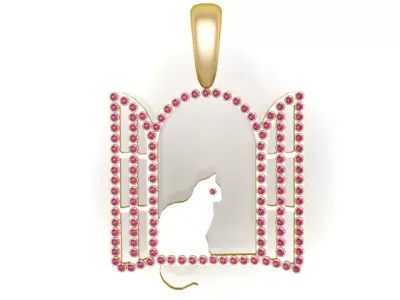 CAT SIT IN WINDOW PENDANT 3D PRINTABLE MODEL 3D print model