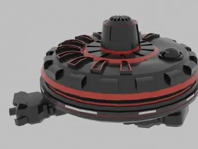 sci fi spaceship  Low-poly 3D model