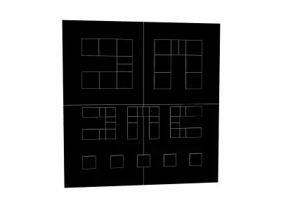 Eye Chart Print Icon v1 002 Low-poly 3D model