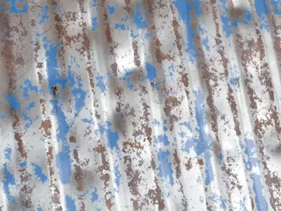 Extreme Rusty Corrugated Metal PBR Seamless Texture