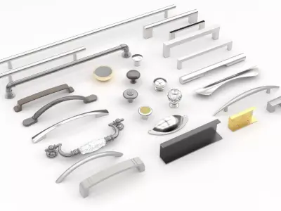 27-Piece Furniture Handles Pack 3D model