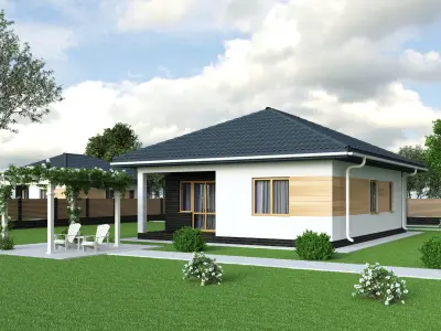 House1 with  landscape 3D model