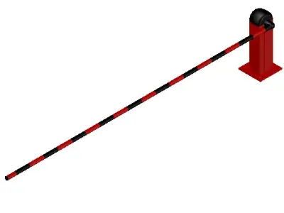 raise arm barrier 3D model