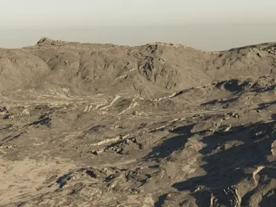 Realistic Vast Rocky Terrain 3D model
