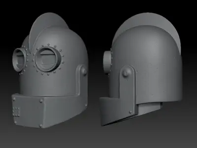  Iron Giant Military  Head 3D Print Model 3D print model