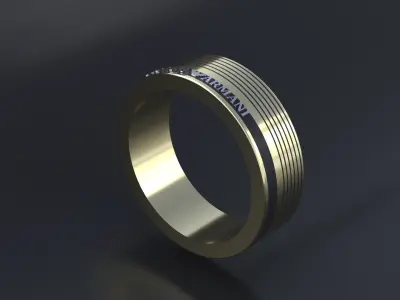 Enamel ring with logo cnc  or 3D print model