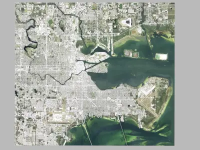 Cityscape Tampa Florida USA 3D model