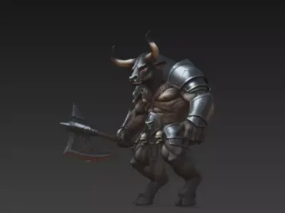 figura de fantasia tauro  3D print model