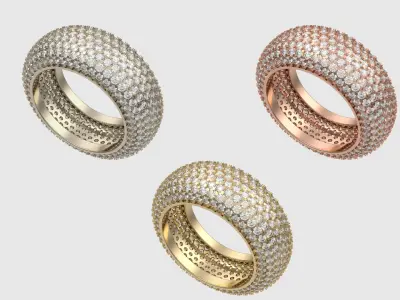 Luxurious Pave Eternity Ring JDBCo 3D print model