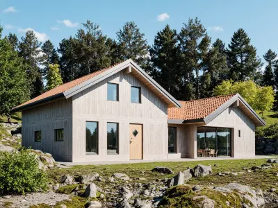 Scandinavian Villa 3D Model  House Design IFC SKP OBJ FBX GLB 3D model