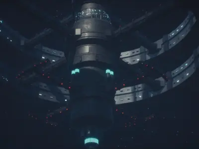 Rss Space Station Low-poly 3D model