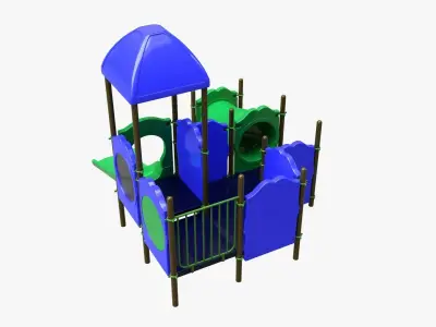 Kids playground outdoor 05 3D model