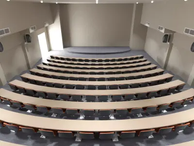 Auditorium Lecture Theatre Interior 3D Model Scene 3D model