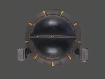 UFO Rick and Morty Low-poly 3D model