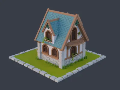 Fantasy house 2 3D model
