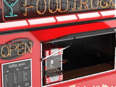  Detailed Popcorn Truck 