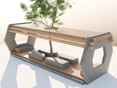 Street chill zone 3D model