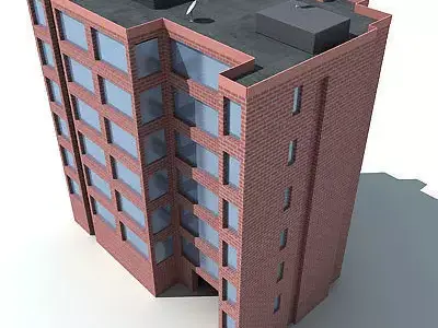 Red Brick Building 48 3D model