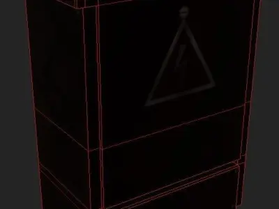 Two Electric boxes Low-poly 3D model
