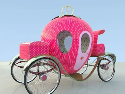 strawberry cart  3D model