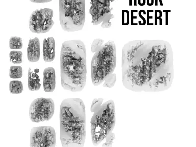 Eroded Rock Desert 3D print model