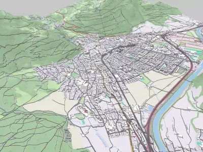 Cityscape Chur Switzerland 3D model