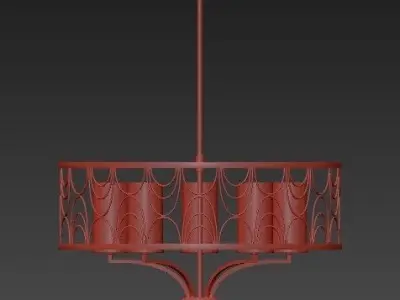 Cirrine Collection 5 Light Antique Bronze  3D model