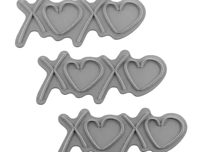 XOXO Neon Sign 3D model