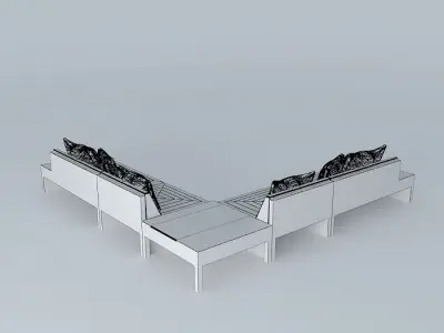 Exterior sectional set 3D model