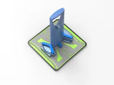KINGDOM CENTRE TOWER RIYADH 3D print model