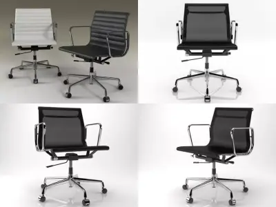 Aluminium chair 117 3D model