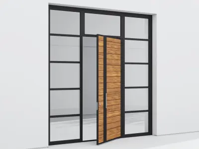 Aluminium door 65 3D model