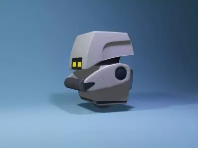 Robot M-O from the cartoon Wall-E Low-poly 3D model