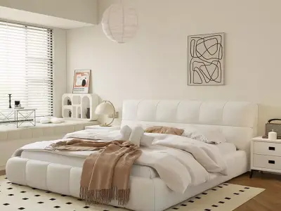Comfortable bedroom interior scene  3D model shop