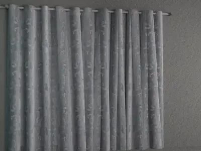 Curtin curtain Free low-poly 3D model