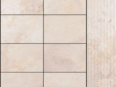 Yurtbay Seramik Madrid Stone Cream Decor Set 2 3D model