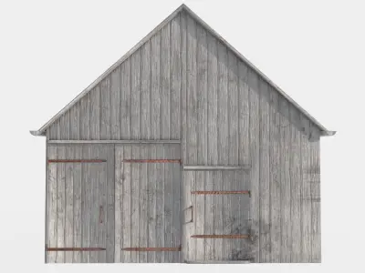 wooden shed Low-poly 3D model