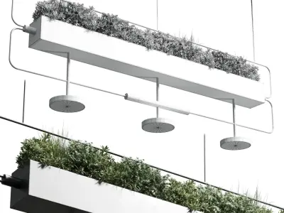 pot light pendant plant light hanging 07 3D model