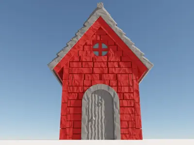 Cartoon House Low-poly 3D model