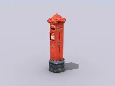 Post Box Low-poly 3D model